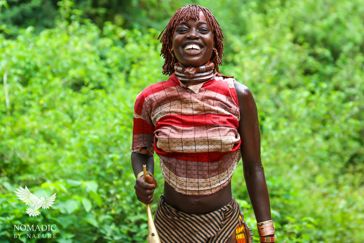 Hamar Woman is Whipped in a Preparation To a Bull Jumping Ceremony