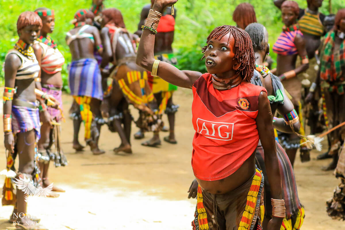 Hamar Tribe Woman After Getting Her Back Whipped At A Bull Jumping