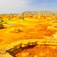 Rust Red and Canary Yellow Hot Springs, Dallol, Ethiopia