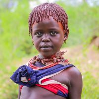 A Young Hamar Girl, Turmi, Ethiopia
