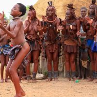 A Himba Girl Entranced in Dance, The Himba Ondjongo Dance, Namibia
