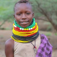 A Young Girl from the Turkana Tribe, Lake Turkana, Kenya
