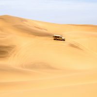 Driving in the Dunes on Desert Safari, Dorob National Park, Namibia