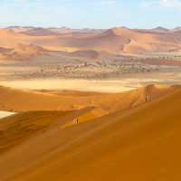 Heading for the Summit of Big Daddy Dune, Sossusvlei, Namibia