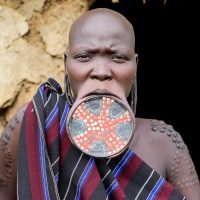 The Famous Lip Plate of the Mursi Tribe, Ethiopia